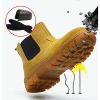 COD SDFSDTFGER shoes men Work shoes boots Steel toe cap Anti-smashing anti-piercing Men Multifunction Protection Footwear Safety Shoes