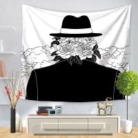 Pop Art Black White Creative Tapestry Polyester Rectangular Living Room Bedroom Home Decor Background Decoration Wall Hanging