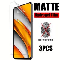 （AA NEW）3ชิ้นด้านหน้ากลับ MatteFilm ForPoco F3 F 3ป้องกันหน้าจอไม่แก้ว Poko เล็กๆน้อยๆ X 3NFCM4 X45G