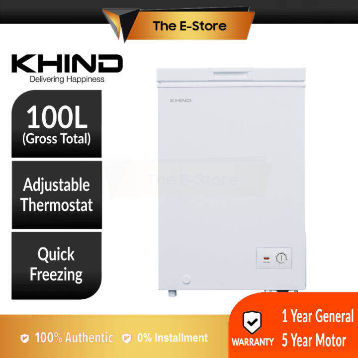 Khind 100L Chest Freezer with Quick Freezing | FZ100 (Pembeku Dada ...