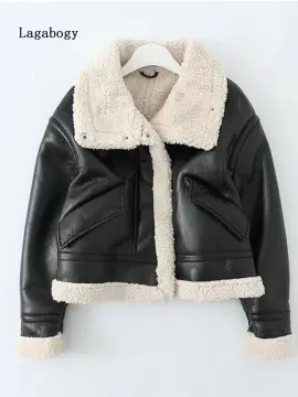 Winter Jacket Ladies Thick Faux Leather Fur Sheepskin Ladies Fur