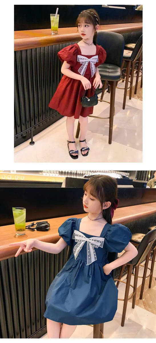 TG Đầm Trẻ Em Đầm Mùa Hè Cho Bé Gái Đầm Chữ A Tay Ngắn Hàn Quốc ...