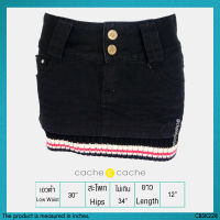 USED Cache Cache - Black Striped Mini Skirt | กระโปรงสั้นสีดำ สีแดง เอวต่ำ y2k ลายทาง ไหมพรม กระโปรงทรงเอ มินิสเกิร์ต สายฝอ ปาร์ตี้ แท้ มือสอง