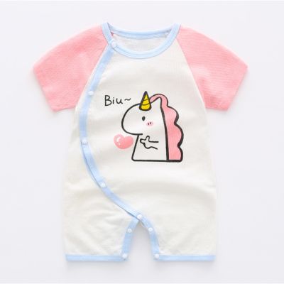 Newborn Infant Baby Boy Girl Toddler Short Sleeve Romper Cotton Jumpsuit Clothes Outfit