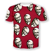 ใหม่ 3D พิมพ์ Causal เสื้อผ้า KFC รูปแบบแฟชั่นผู้ชายผู้หญิงเสื้อยืด PLUS ขนาดขนาด S-7XL Four Seasons Casual