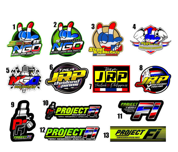 Thai Sticker Thailook Motorcycle Decal Jrp Rs8 Daeng Stickers V4 