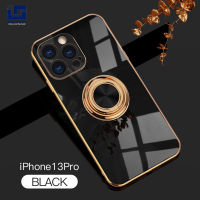 ME【Fast Delivery】Silicone Phone Case With Electroplating Ring Mount Car Magnetic Protective Cover Compatible For Iphone 13 Pro