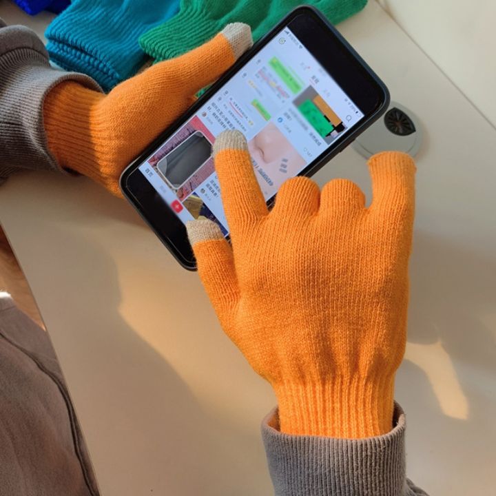 1-pairs-touch-screen-gloves-candy-color-knitted-women-gloves-winter-warm-five-finger-mittens-outdoor-sport-motorcyclist-gloves
