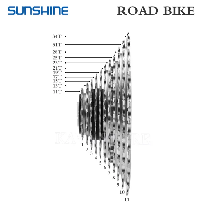 Sunshine Ultralight 11 Speed Road Bike Freewheel 12 Speed 28t 32t 34t 36t Bicycle 11v Cassette