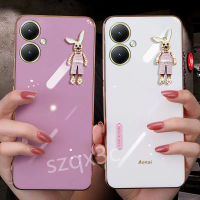 ในสต็อกเคสโทรศัพท์สำหรับ OPPO VIVO Y27 Y78 Y36 V27 V27e V25e V25โปร Y02T Y02A Y02 Y16 Y77 5G 4G 2023ใหม่เคสมือถือชุบแฟชั่นน่ารักลายการ์ตูนกระต่ายแฟลชเจาะเคสนิ่มกล้อง VIVO Y78เคสป้องกัน