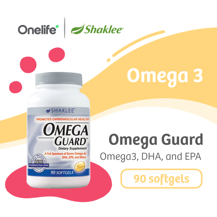 Shaklee Omega Guard 90 Softgels (Pharmaceutical Grade Omega 3, DHA, EPA