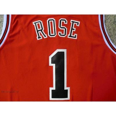 เสื้อผ้าบาสเกตบอลที่ร้อนแรงที่สุด new men’s Chicago Bulls 1 Derrick Rose embroidery basketball jerseys jersey red