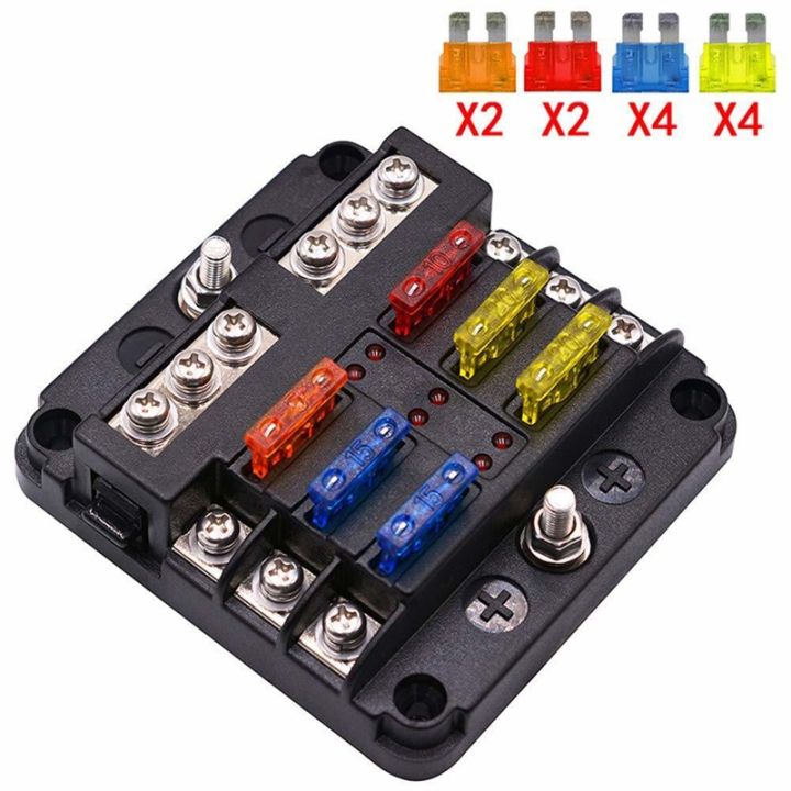 6-way-waterproof-fuse-block-with-led-indicator-12-circuits-with-negative-marine-fuse-box-for-dc-12-24v-car-boat-rv-truck
