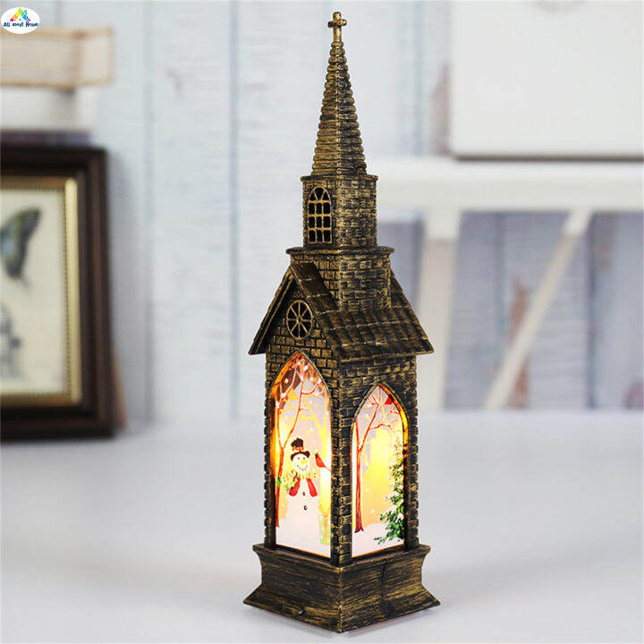 ABH Christmas Rustic LED Lantern Rustic Lantern Flickering Flameless