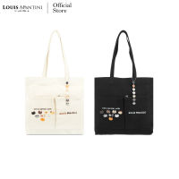 Louis Montini (Nekomeow) กระเป๋า Tote ถุงผ้าช้อปปิ้ง ผ้าแคนวาส WHB15