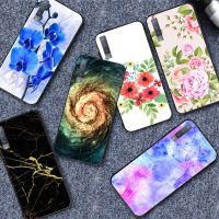 ฝาครอบหลังน่ารักสำหรับ A750 A750FN SM-A750F Samsung Galaxy A7 6.0 "ลายดอกไม้เคสโทรศัพท์ซิลิโคนพิมพ์ลายปลอกหุ้ม