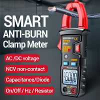 【การจัดส่งในประเทศไทย】ST183 แคลมป์มิเตอร์ Digital Clamp Meter 6000 Counts Auto Range Multimeter with Hz Capacitance NCV Ohm Tests AC/DC Voltage วัดคาปาซิเตอร์ได้ Ammeter Voltage Tester