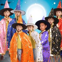 ชุดฮาโลวีนเด็ก ชุดฮาโลวีน ชุด halloween เด็ก halloween costumes kids SUNNYDOLL ตลกๆ ชุดคอสเพลย์ ชุดนักมายากล เสื้อคลุมแม่มด เสื้อผ้าประสิทธิภาพสูง ชุดมายากล มีหมวกแหลม เสื้อคลุมฮาโลวีน ชุดแม่มดฮาโลวีน เสื้อคลุมพ่อมด