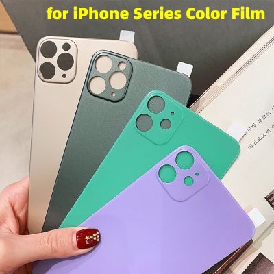 ฟิล์มด้านหลังเปลี่ยนสีโทรศัพท์แฟชัน3D ใหม่สำหรับ IPhone 11 Pro Max 11 Pro Max 11 Pro ฟิล์มป้องกันด้านหลังแบบนิ่มสีด้านสำหรับ IPhone 11ฝาหลังมีโลโก้