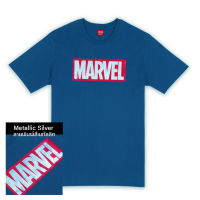 HGJ Marvel Men Metallic T-Shirt - เสื้อมาร์เวลผู้ชายพิมพ์ยาง เมทัลลิค ลายมาร์เวล  สินค้าลิขสิทธ์แท้100% characters studio