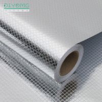 【CW】 Oil-proof Adhesive Stickers Stove Anti-fouling High-temperature Aluminum Foil Wallpaper Cabinet Film Contact Paper
