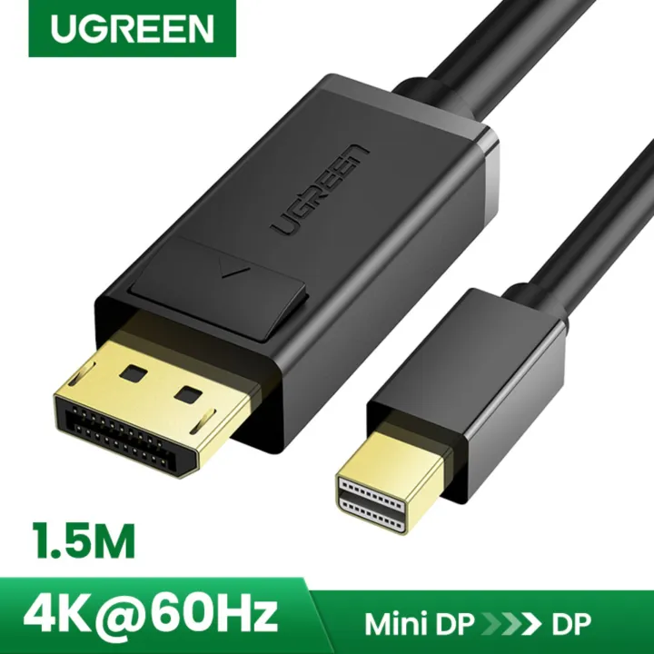 Ugreen 1 5 Meter Mini Dp To Dp Cable 2k 144hz Mini Displayport Thunderbolt To Displayport Male To Male Audio Video Adapter Cable 1 5m Black Intl Lazada Singapore