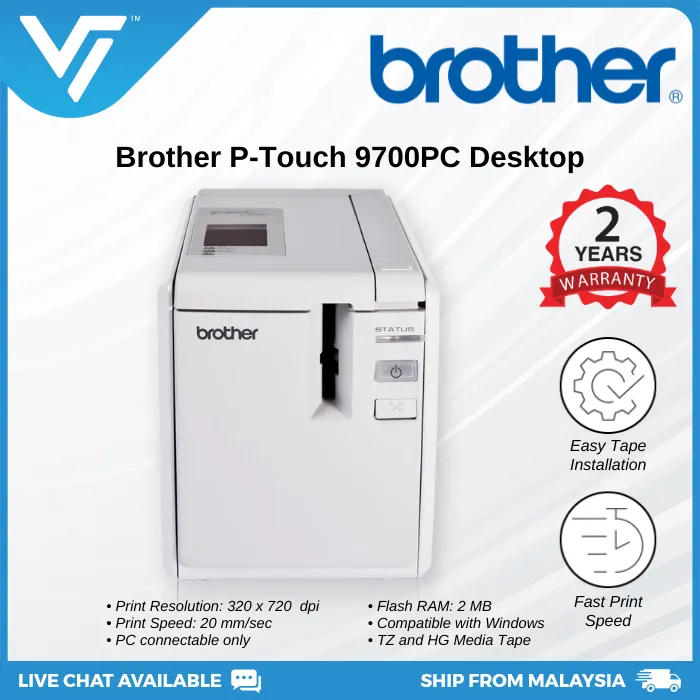 Brother PTouch 9700PC Desktop Barcode and Label Printer Lazada