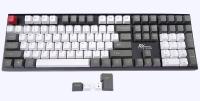 Vintage Style Kingdom OEM Thick PBT Keycaps Gray White Red Mix ANSI ISO 61 87 108 for Cherry MX Switches on Mechanical Keyboards