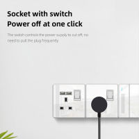 PSSRISE EU UK Wall Switch Socket with 5V 3.1A USB Type-c Fast Charger Full Tempered Glass Panel Light Switch Power Outlet