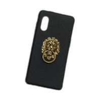 Metal Bronze Lion Head Finger Ring Stand Holder Soft TPU Cover Case for Samsung Galaxy Xcover Pro