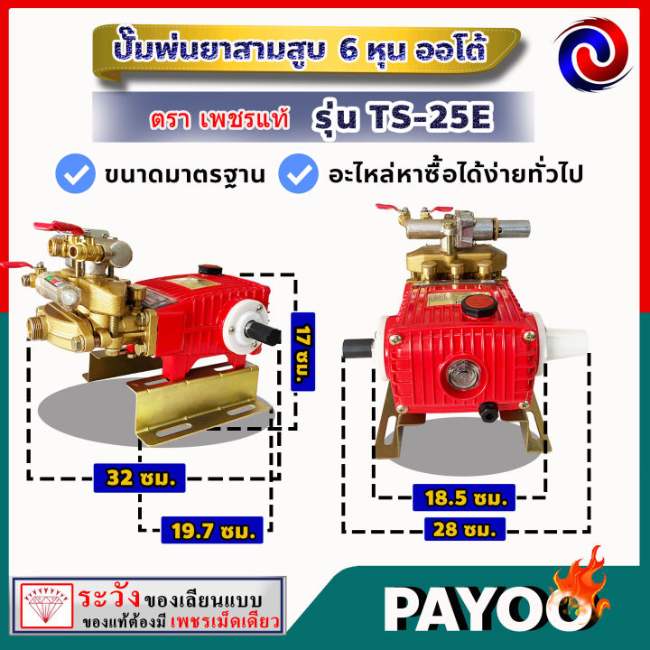 ปั้มพ่นยา-3-สูบ-ตราเพชรแท้-100-พร้อมอุปกรณ์-มีหลายตัวเลือก