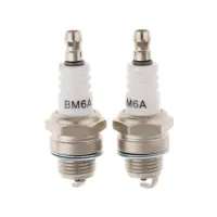 2ชิ้น Bm6a หัวเทียนหัวเผาเครื่องยนต์แบบมาตรฐานหัวเทียนขนาดเล็กอะไหล่เปลี่ยนเครื่องยนต์สำหรับเลื่อยยนต์มีขนาดเล็ก M7มีเครื่องตัดหญ้า L7t/Cj8/1560