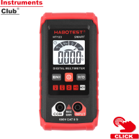 Instruments HABOTEST HT123มัลติมิเตอร์แบบดิจิทัลอัตโนมัติช่วงหลายเมตร2,000ครั้ง True RMS วัดความต้านทานแรงดันไฟฟ้า Ac/dc ทดสอบ NCV กับไฟฉายแบ็คไลท์ LCD ที่ทดสอบไฮโกรมิเตอร์