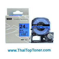 เทปพิมพ์อักษร สำหรับ Epson LK-6L BP 24mm ดำพื้นฟ้า   เทปพิมพ์อักษร LC-6LBP ( Epson LK-6LBP เทียบเท่า ) 
ใช้กับ Epson Label Works    (ออกใบกำกับภาษีได้)