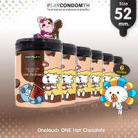 ถุงยางอนามัย 52 วันทัช วัน ฮอท ช็อคโกแลต ถุงยาง One Touch ONE Hot Chocolate กลิ่นช็อคโกแลต (6 กล่อง) แบบ 12 ชิ้น