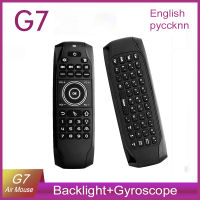 G7 Win10 Gyro อากาศเมาส์แป้นพิมพ์ LED backlit มินิคีย์บอร์ดแกน Gyroscope ทีวีการควบคุมระยะไกลสำหรับ Win 10แล็ปท็อปมินิคีย์บอร์ด HTPC