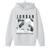 Michael Jordans เสื้อฮู้ดการ์ตูนสำหรับเด็กหญิงเด็กชายเสื้อสวมหัวสำหรับเสื้อกีฬาเด็ก23ลายพิมพ์เสื้อฮู้ดขนแกะการชนฤดูใบไม้ผลิ0000