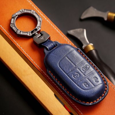 Key Cover Case Car Leather Shell for Jeep Renegade Grand Cherokee for Dodge Journey Charger for Chrysler 200 300