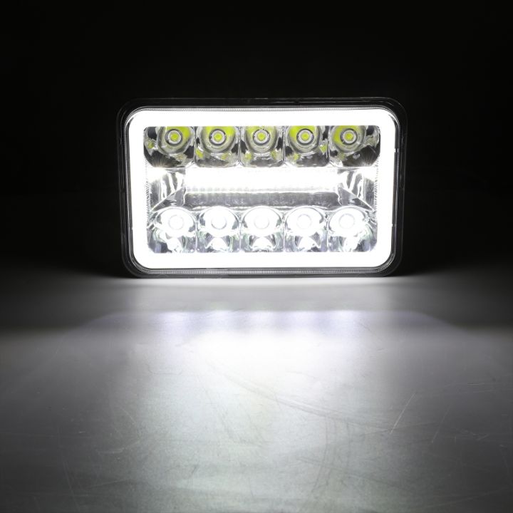 ไฟหน้า-ตัวสะท้อนแสงไฟหน้าเหลี่ยม-led-สามแถว-csp-ขนาด4x6นิ้วที่ไฟหน้ารถที่สุด500-50000lm-w-สำหรับ-kenworth-peterbilt-chevy-feightliner-motorhome-rv-gmc-chevrolet-oldsmobile-รุ่นที่มี2หรือ4ระบบไฟหน้า