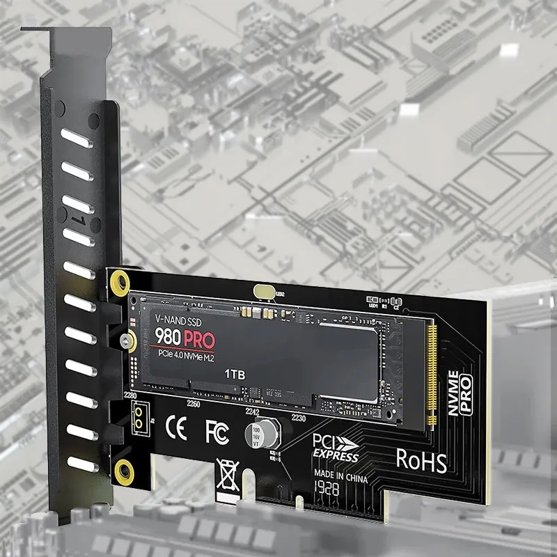 M.2 NVME SSD to PCIe 4.0 Adapter Card, 64Gbps SSD PCIe4.0 X4