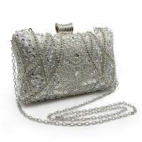 【YD】 PEAFOWL Frame Formal Sliver Beaded Evening Purses and Handbags Bridal Clutch Cocktail bag