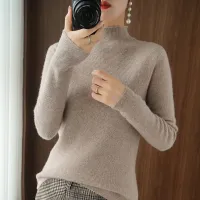 Cashmere Sweater Women half Turtleneck Womens Knitted Winter Cashmere Sweater For Women Warm Sweaters Female