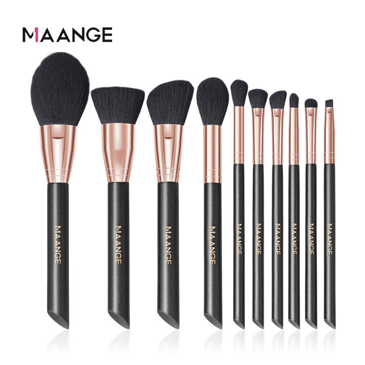 maange-แปรงแต่งหน้า-10pcs-ใช้ใน-ปัดแก้ม-พื้นฐาน-ปัดฝุ่น-ไฮไลท์เตอร์-แต่งตา-ชุดแปรงแต่งหน้า-กับ-กระบอกแปรงแต่งหน้า-x1