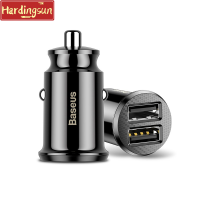 Hardingsun Baseus โทรศัพท์ที่ชาร์จแบตในรถขนาดเล็กสอง USB 3.1A โทรศัพท์มือถืออะแดปเตอร์ชาร์จสำหรับเร็วในรถ