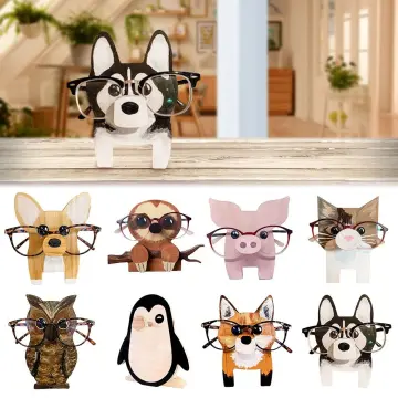 Animal Glasses Frame Holder Stand Wood Carving Eyeglasses Cartoon  Sunglasses Rack Retainers Spectacle Display Gift