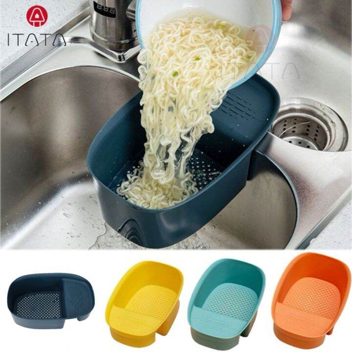 Kitchen Sink Hanging Drain Basket Drainer Rack Multifunction Leftovers