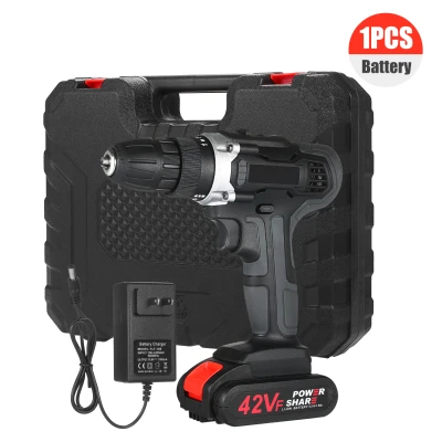 สมาร์ทเซ็นเซอร์สว่านไร้สายDirveชุด2ความเร็วBrushlessสว่านไฟฟ้าไร้สายที่มีแบตเตอรี่1x1.5Ahที่ชาร์จความเร็วสูง15 + 1การตั้งค่าแรงบิดสูงสุดแรงบิด30N.M 3/8