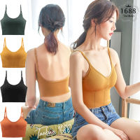 1688 MARKET CB-657 ครอปบราสายเดี่ยวแฟชั่นเว้าหลัง บราแฟชั่น Sport bra