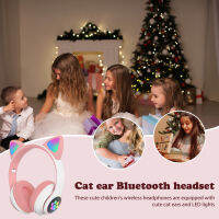 หูฟัง LED Light Up แบบติดศีรษะที่รองรับ Bluetooth 5.0 Wireless Over The Ear Earphone ไมโครโฟนในตัว USB สำหรับ PC