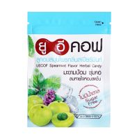 UECOF Spearmint Flavor Herbal Candy ยูอี คอฟ ลูกอม ผสม มะขามป้อม กลิ่นสเปียร์มินท์ จำนวน 1 ซอง บรรจุ 20 เม็ด 19068